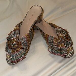 Loeffler Randall Emilia Multicolor Pleated Bow Mules